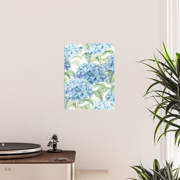 Blue Hydrangea Poster Gallery Image 2