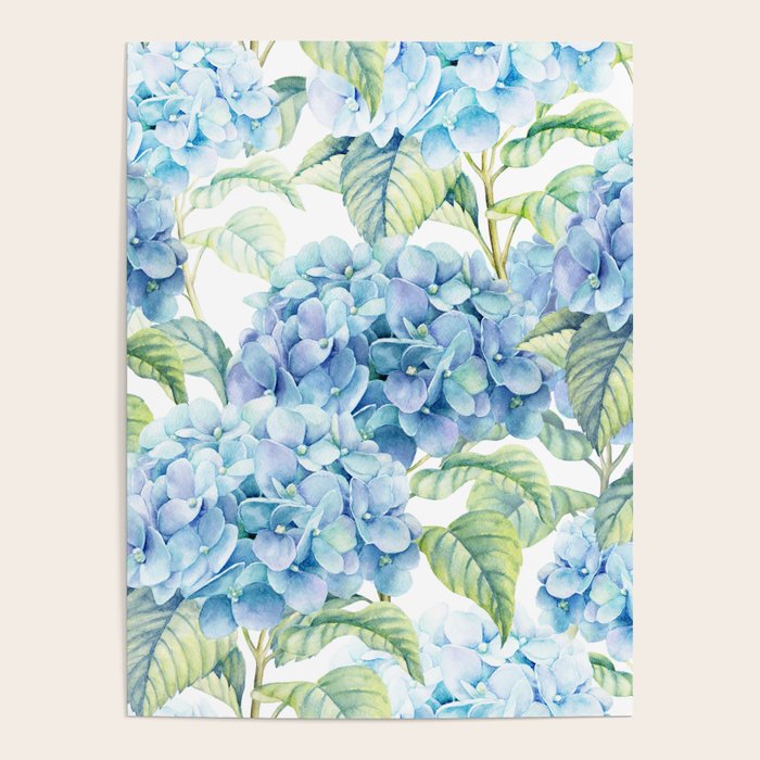 Blue Hydrangea Poster Gallery Image 1