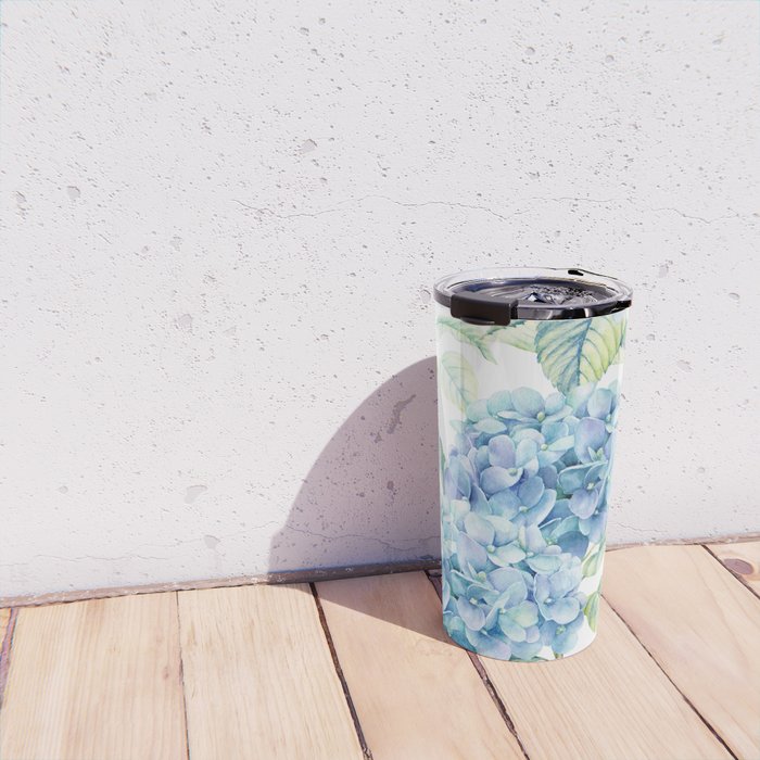 Blue Hydrangea Travel Mug Gallery Image 4