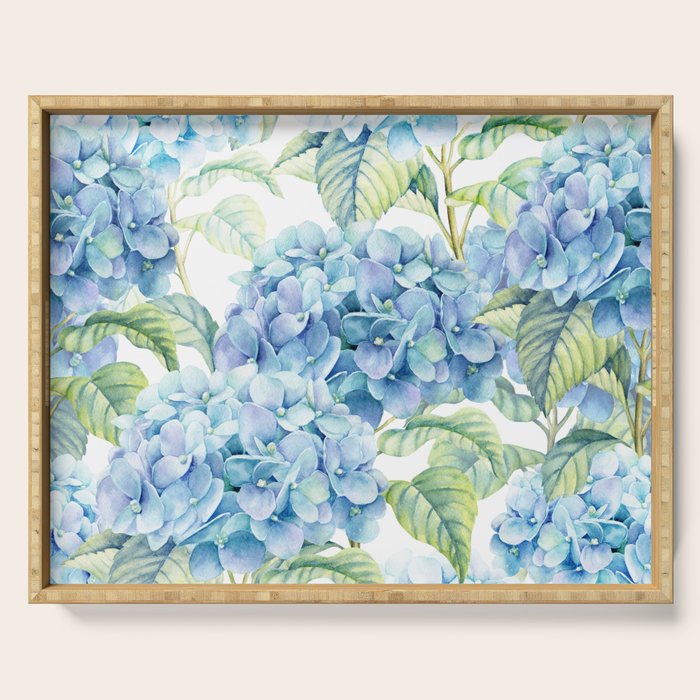 Blue Hydrangea Serving Tray Gallery Image 1