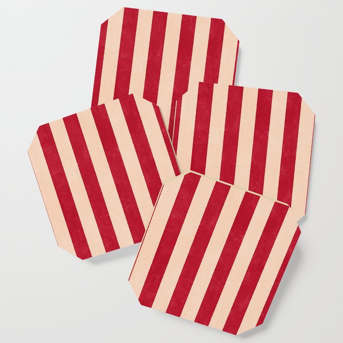 STRIPES 001 L - Tomato Coaster Gallery Image 1