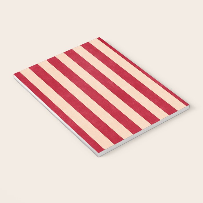 STRIPES 001 L - Tomato Notebook Gallery Image 3
