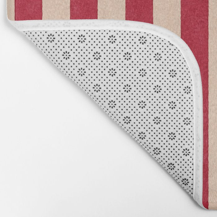 STRIPES 001 L - Tomato Bath Mat Gallery Image 2