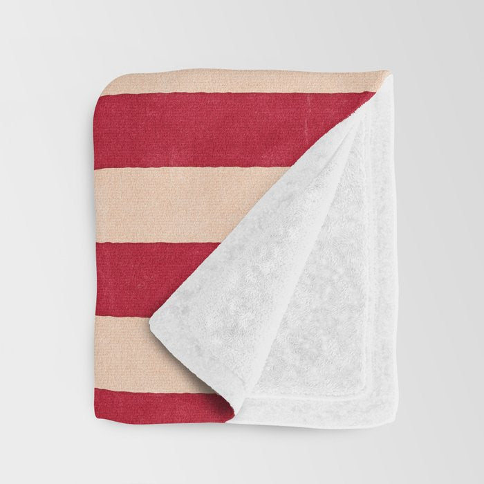 STRIPES 001 L - Tomato Throw Blanket Gallery Image 3