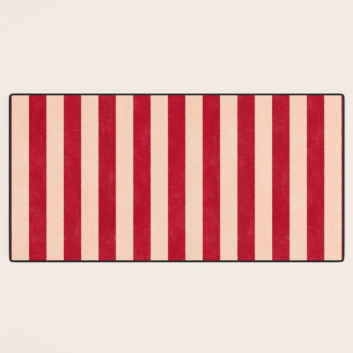 STRIPES 001 L - Tomato Desk Mat Gallery Image 3