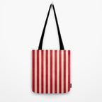 STRIPES 001 L - Tomato Tote Bag Gallery Image 2