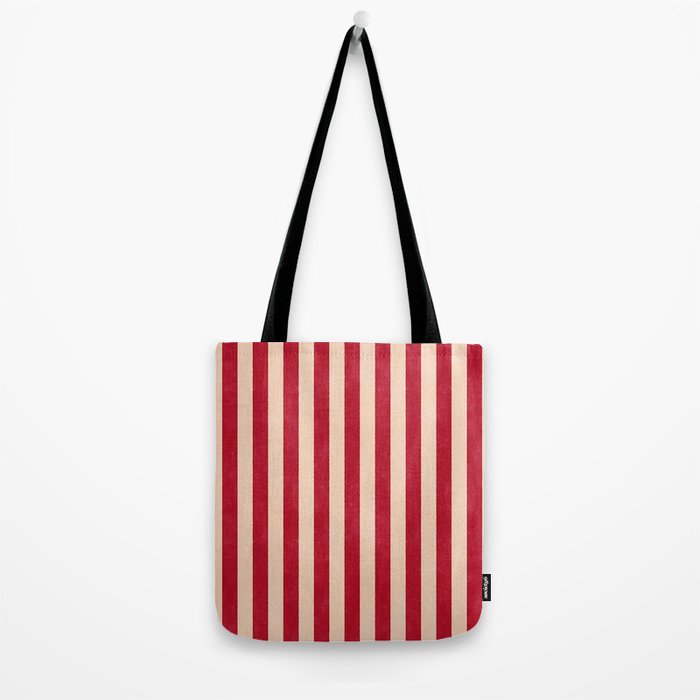 STRIPES 001 L - Tomato Tote Bag Gallery Image 2