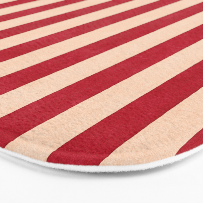 STRIPES 001 L - Tomato Bath Mat Gallery Image 3