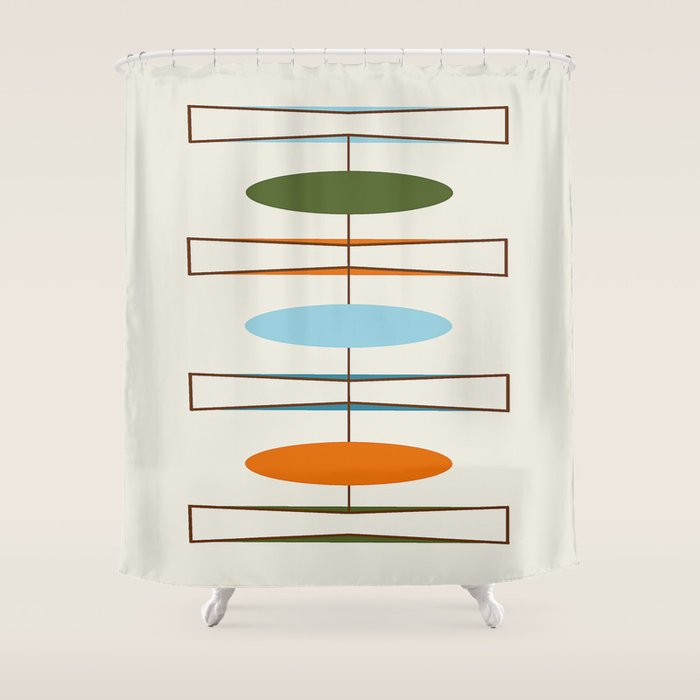 Mid-Century Modern Art 1.2 Shower Curtain Gallery Image 1