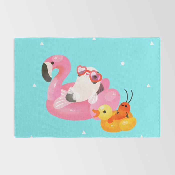 Cory cats in the swimming pool 2 Rug Gallery Image 2