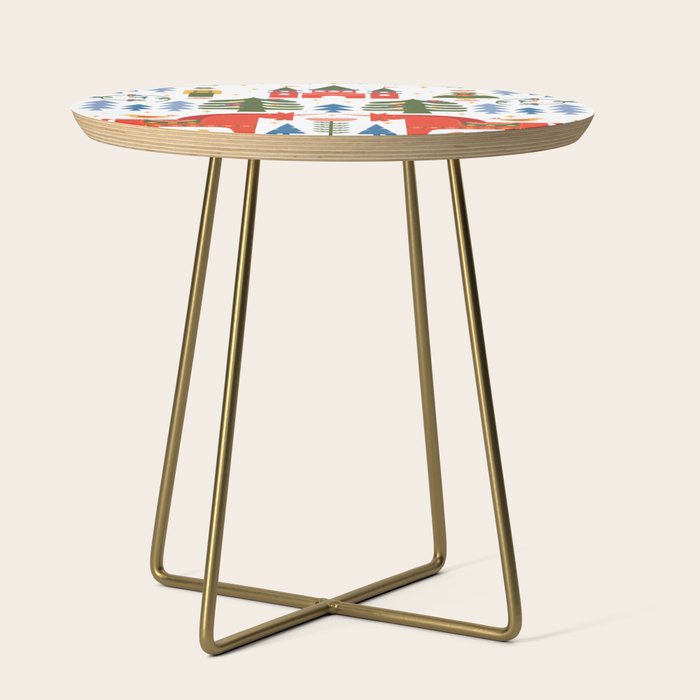 Scandinavian Fairytale - Green + Red Side Table Gallery Image 1