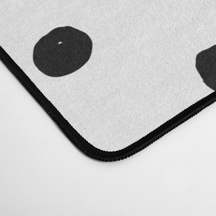 Hand Drawn Polka Dots â Black and White Ink Art Desk Mat Gallery Image 4