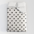 Hand Drawn Polka Dots â Black and White Ink Art Duvet Cover Gallery Image 6