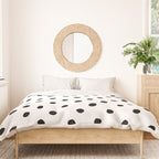 Hand Drawn Polka Dots â Black and White Ink Art Duvet Cover Gallery Image 3
