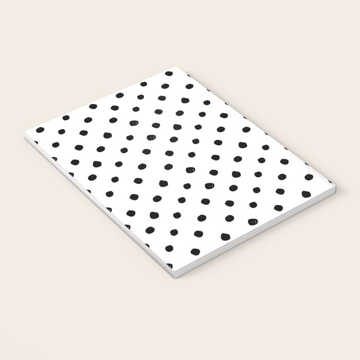 Hand Drawn Polka Dots â Black and White Ink Art Notebook Gallery Image 3