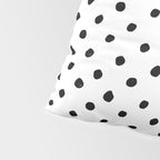 Hand Drawn Polka Dots â Black and White Ink Art Pillow Sham Gallery Image 4