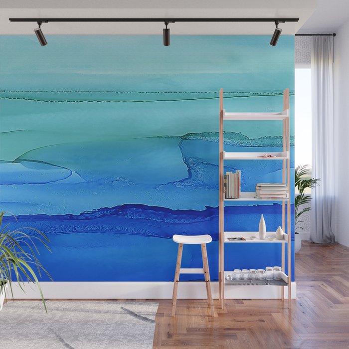 Alcohol Ink Seascape Wall Mural