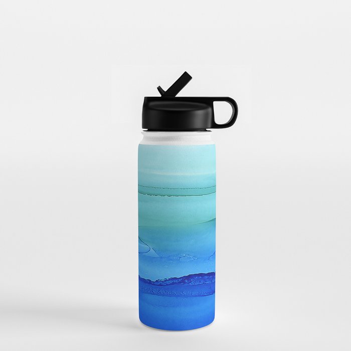 Alcohol Ink Seascape Water Bottle Gallery Image 1