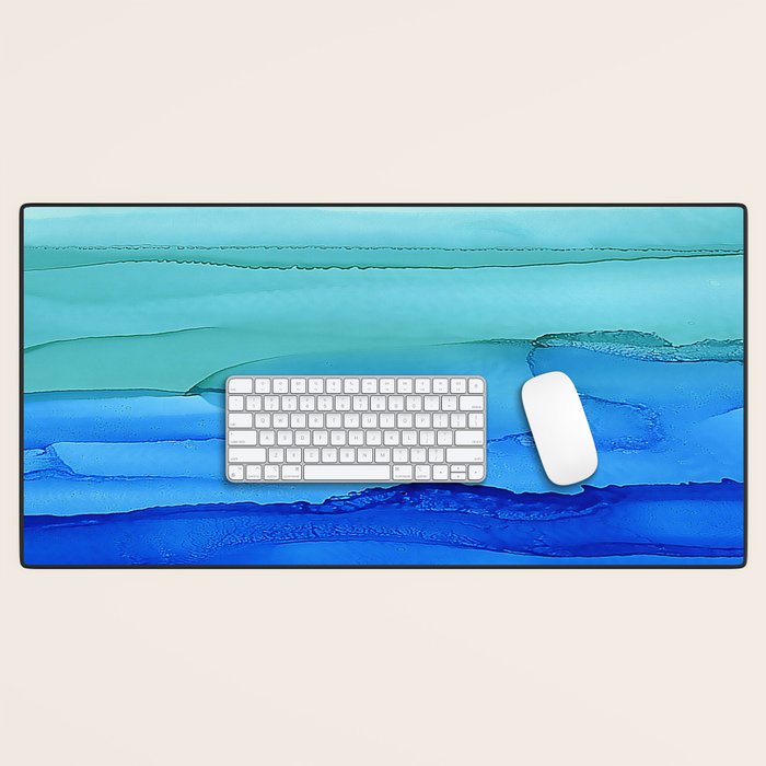 Alcohol Ink Seascape Desk Mat Gallery Image 1