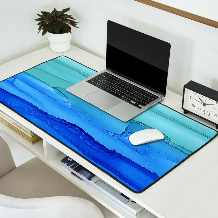 Alcohol Ink Seascape Desk Mat Gallery Image 2