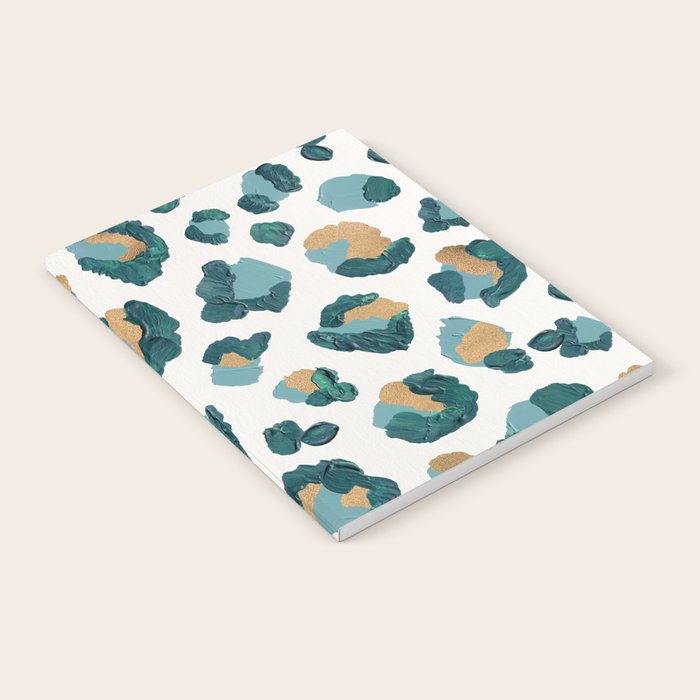 Leopard Print - Teal & Copper Notebook Gallery Image 2