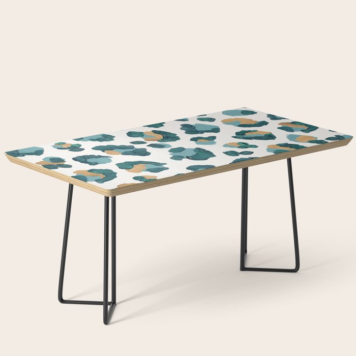 Leopard Print - Teal & Copper Coffee Table Gallery Image 1