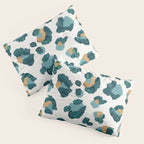 Leopard Print - Teal & Copper Pillow Sham Gallery Image 3