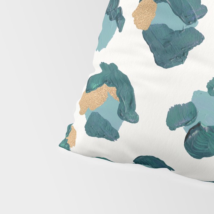 Leopard Print - Teal & Copper Pillow Sham Gallery Image 4