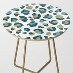 Leopard Print - Teal & Copper Side Table Gallery Image 2