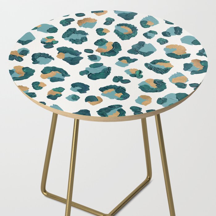 Leopard Print - Teal & Copper Side Table Gallery Image 2