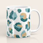Leopard Print - Teal & Copper Coffee Mug Gallery Image 1