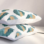 Leopard Print - Teal & Copper Pillow Sham Gallery Image 3