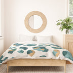 Leopard Print - Teal & Copper Duvet Cover Gallery Image 3