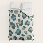 Leopard Print - Teal & Copper Comforter Gallery Image 6