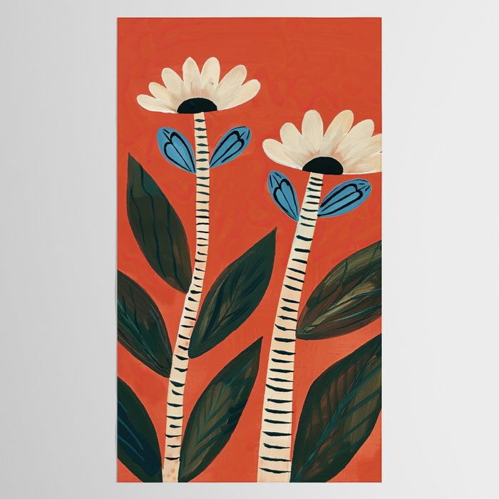 Folk Garden Daisy Pair Tablecloth Gallery Image 2