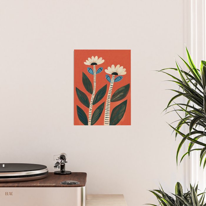 Folk Garden Daisy Pair Poster Gallery Image 2