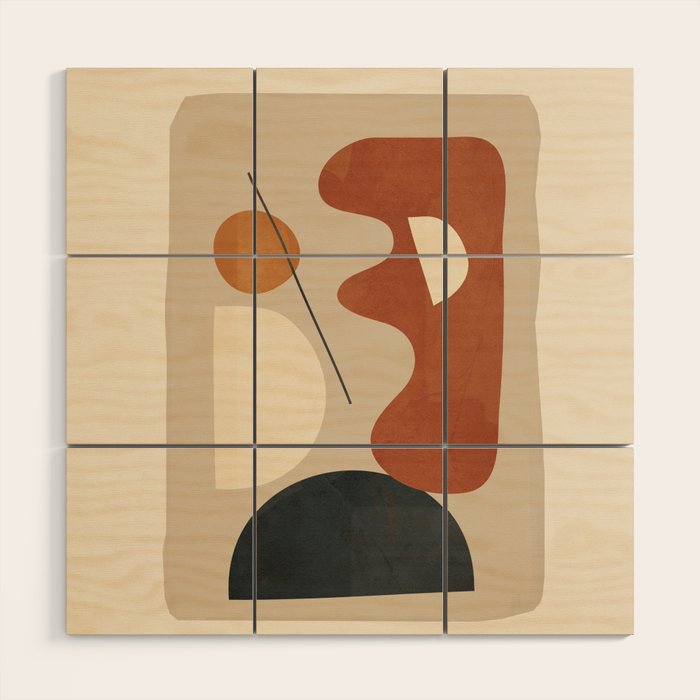 Shape Curve 12 Wood Wall Art Gallery Image 1