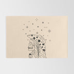 Love or Die Tryinâ - Rhinestone Cowgirl Black & Cream Rug Gallery Image 2