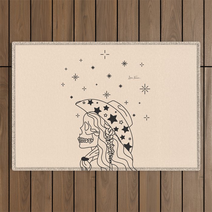 Love or Die Tryinâ - Rhinestone Cowgirl Black & Cream Outdoor Rug Gallery Image 1