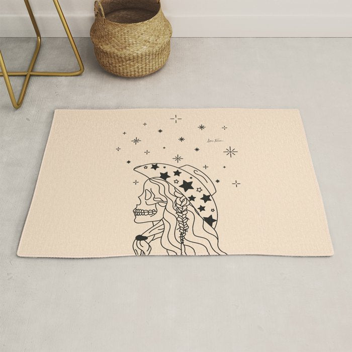 Love or Die Tryinâ - Rhinestone Cowgirl Black & Cream Rug Gallery Image 1