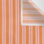 Pink and Orange Classic Double Stripe Vertical Pattern Wall Tapestry Gallery Image 3