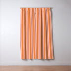 Pink and Orange Classic Double Stripe Vertical Pattern Window Curtain Gallery Image 3