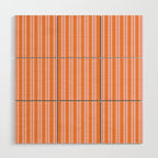 Pink and Orange Classic Double Stripe Vertical Pattern Wood Wall Art Gallery Image 1
