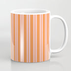 Pink and Orange Classic Double Stripe Vertical Pattern Coffee Mug Gallery Image 1
