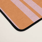 Pink and Orange Classic Double Stripe Vertical Pattern Desk Mat Gallery Image 4