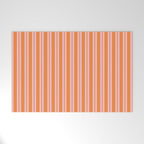 Pink and Orange Classic Double Stripe Vertical Pattern Welcome Mat Gallery Image 1