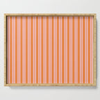 Pink and Orange Classic Double Stripe Vertical Pattern Serving Tray Gallery Image 1