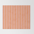 Pink and Orange Classic Double Stripe Vertical Pattern Throw Blanket Gallery Image 2