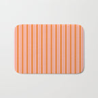 Pink and Orange Classic Double Stripe Vertical Pattern Bath Mat Gallery Image 1