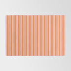Pink and Orange Classic Double Stripe Vertical Pattern Rug Gallery Image 2